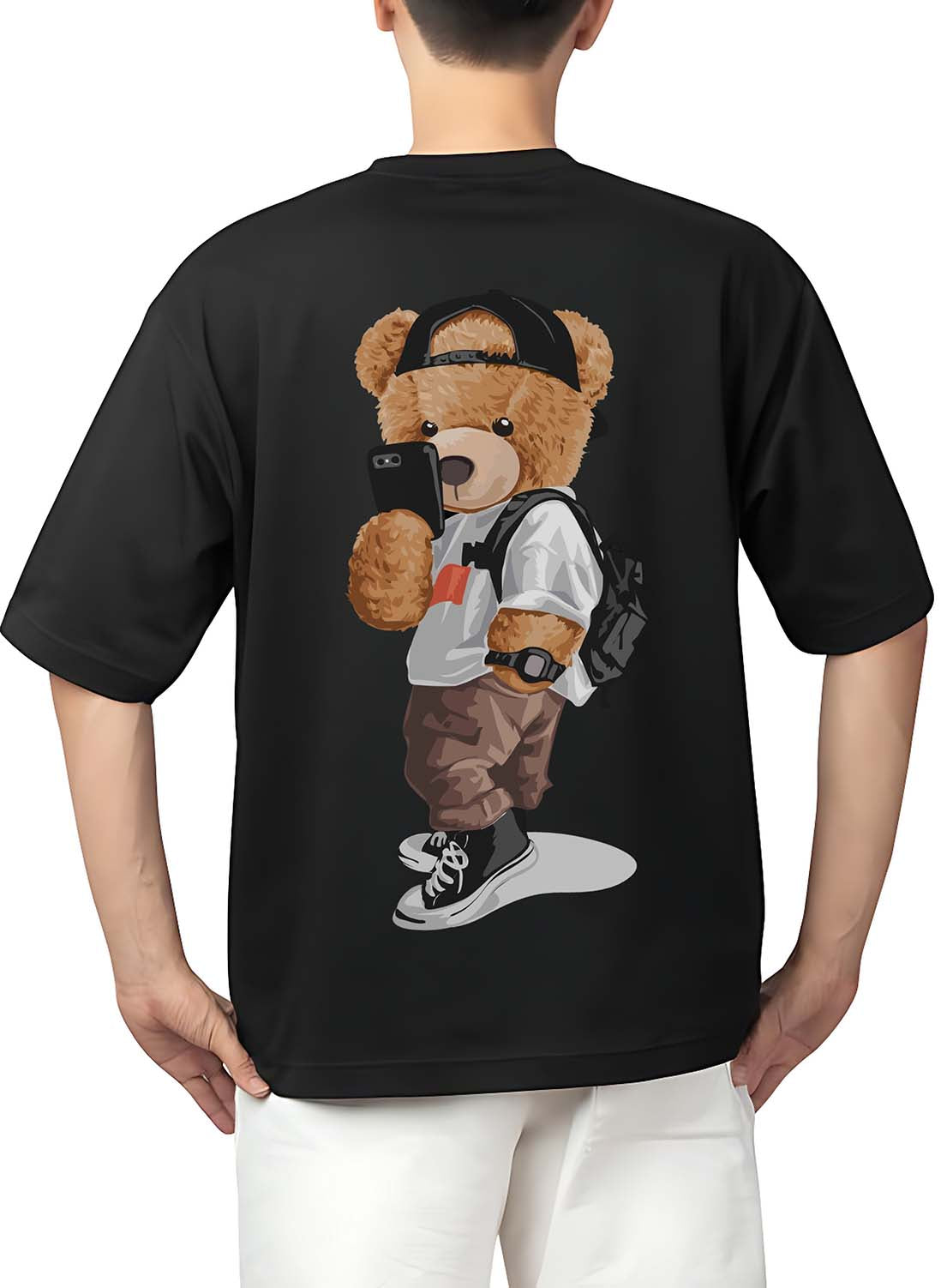 Selfie Cute Bear Oversized Unisex T-shirt