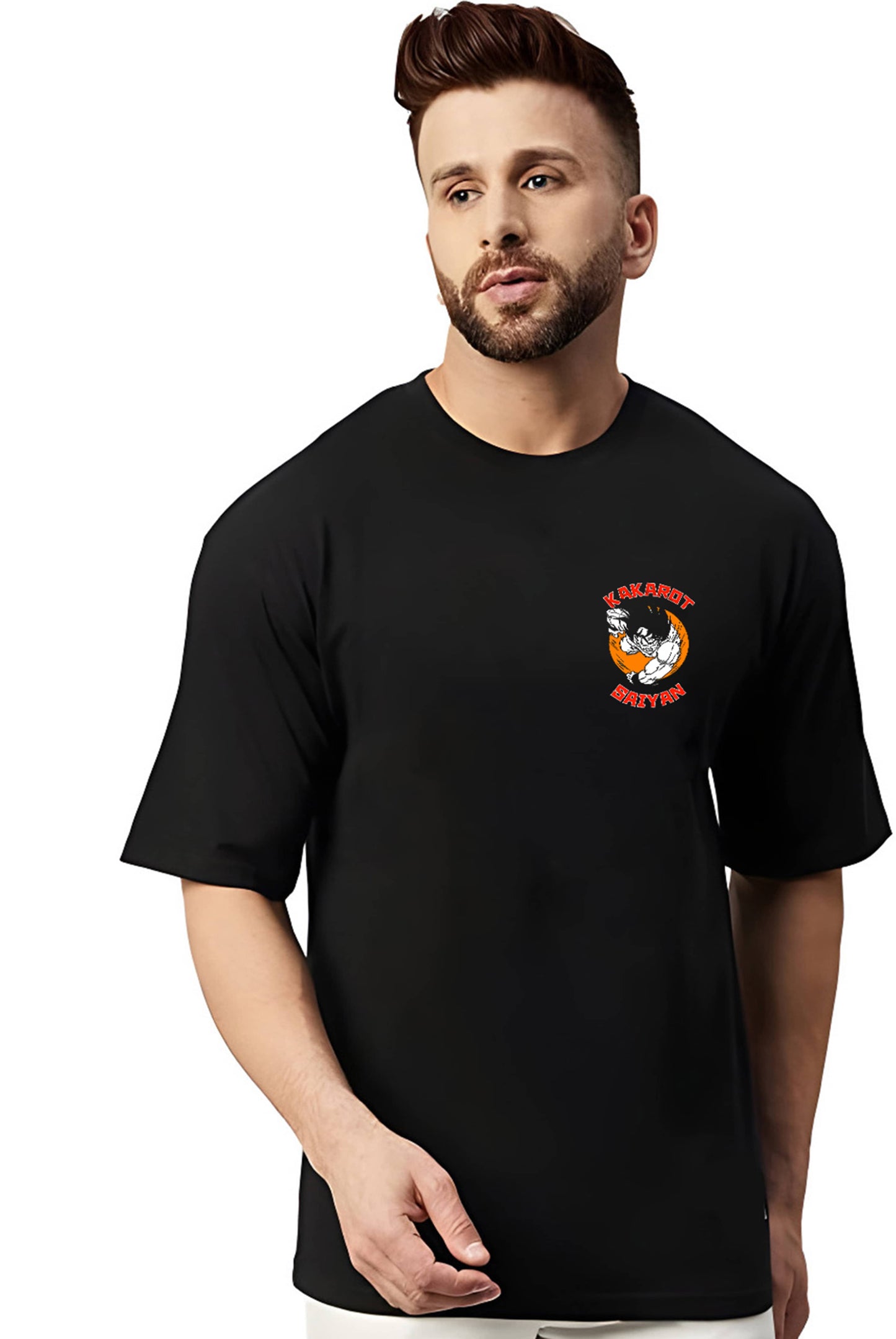 Kakarot Saiyan Men's Oversized Black T-Shirt