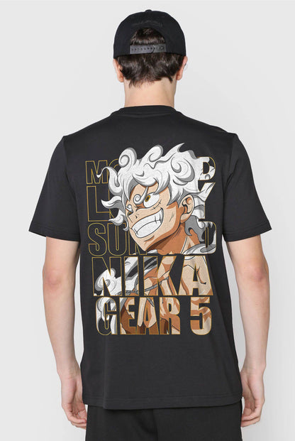 Nika Gear 5 Men's Oversized Black T-Shirt