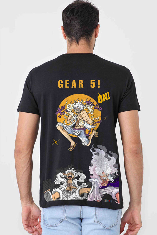 Gear On Men's Oversized Black T-Shirt
