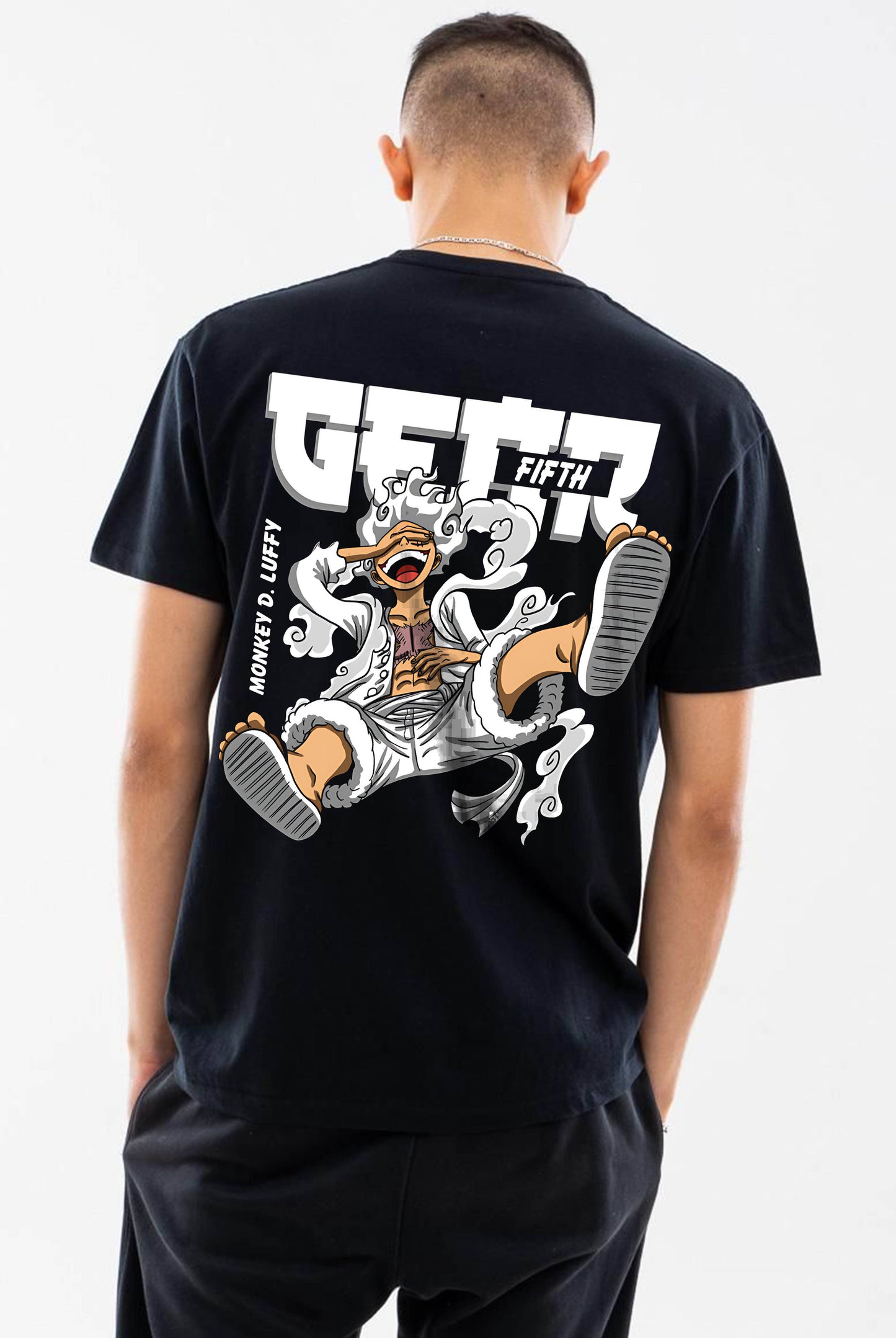 Gear Fifth Men's Oversized Black T-Shirt