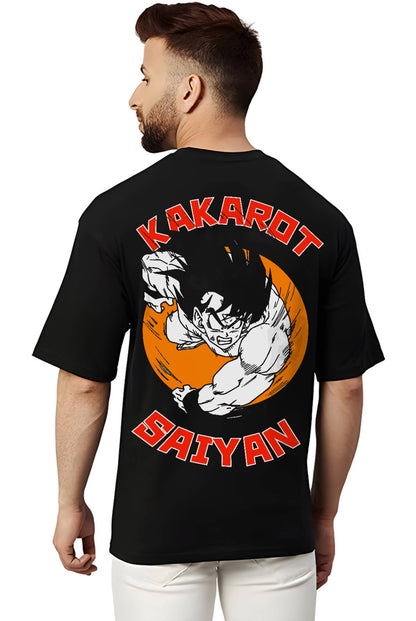 Kakarot Saiyan Men's Oversized Black T-Shirt