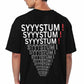 Syyystum Men's Oversized Black T-Shirt