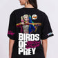 Birds Of Prey Women's Black Oversized T-Shirt