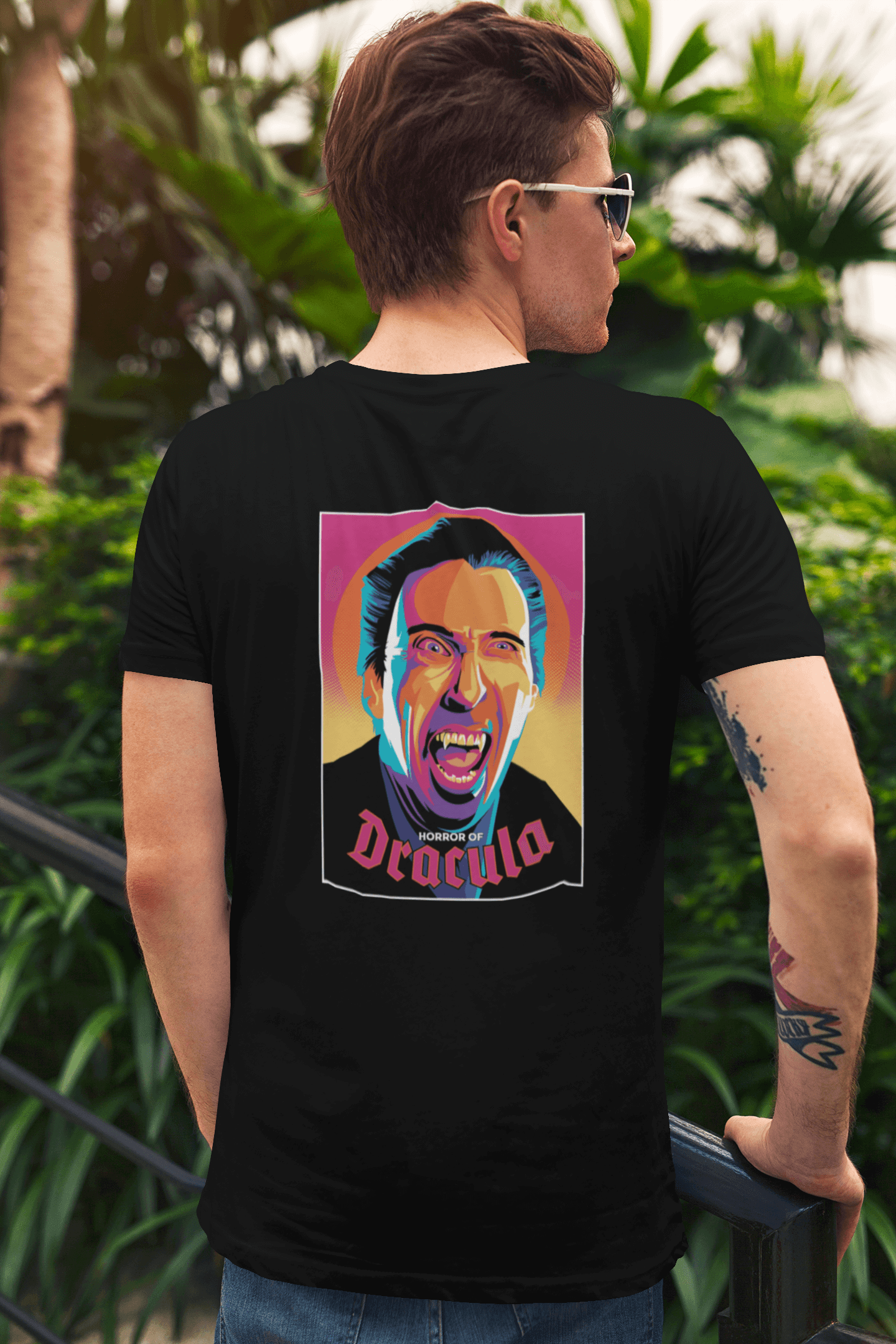 Horror of Dracula Men's Back Print T-Shirt