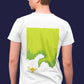 Smoke Coming From Lamp Men's Back Print T-Shirt
