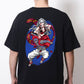 Cartoon Fighters Men's Back Print Oversized T-Shirt