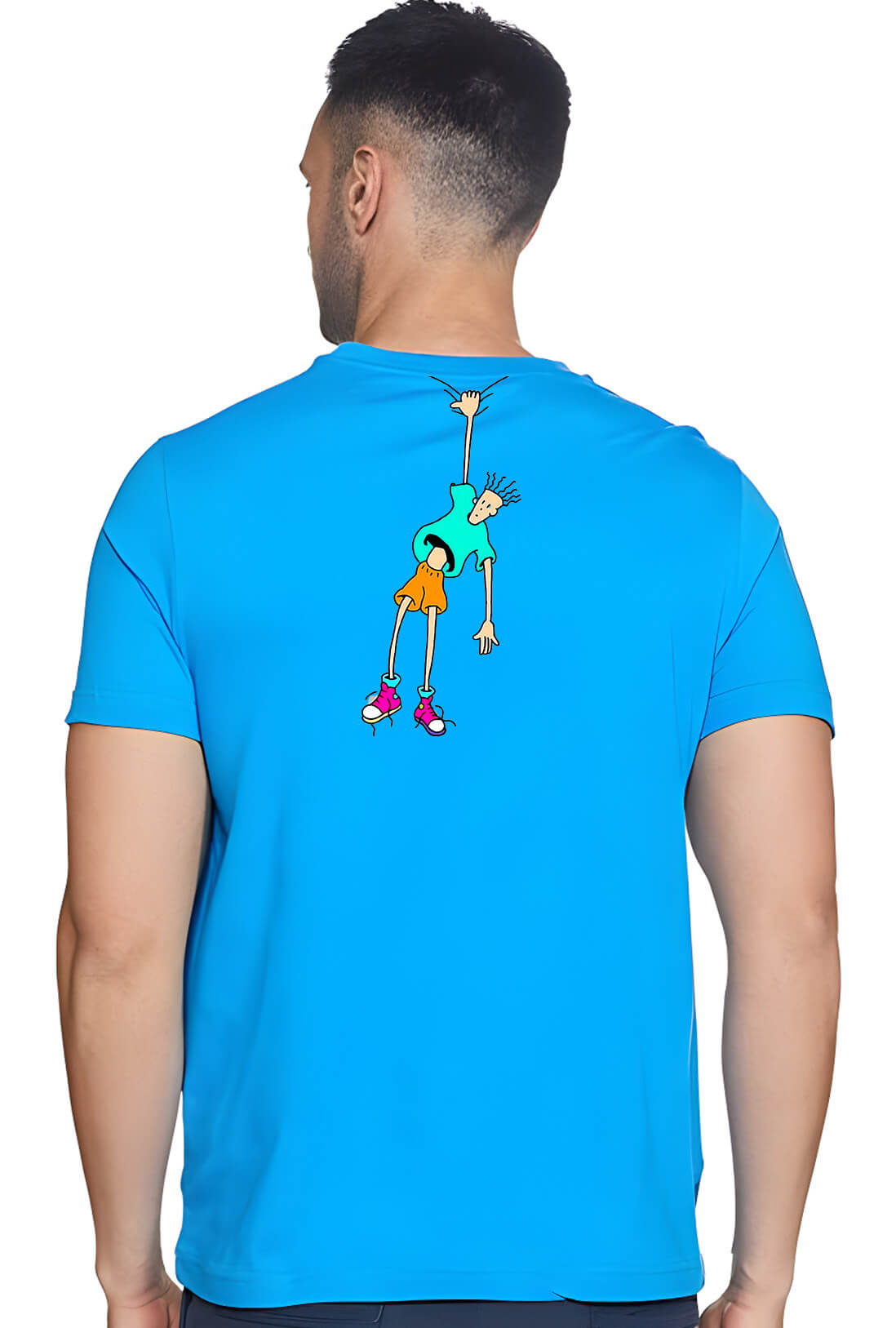 Vintage Animation Men's Back Print T-Shirt