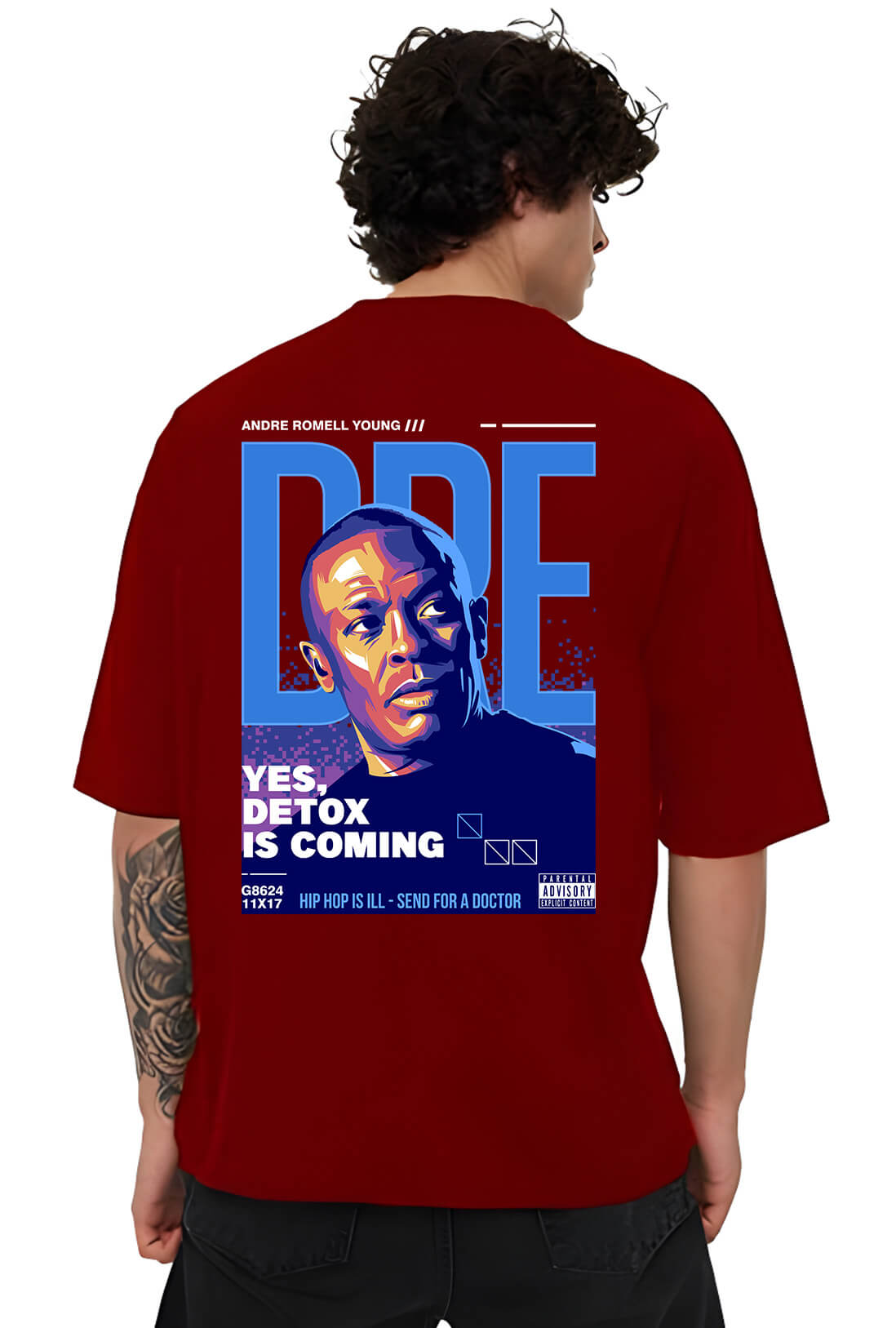 Dr Dre Men's Back Print Oversized T-Shirt