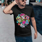 Sugar Skulls Design Men's Cotton T-Shirt