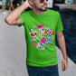 Sugar Skulls Design Men's Cotton T-Shirt