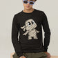 Mummy Cartoon Men's Full Sleeve Cotton T-Shirt