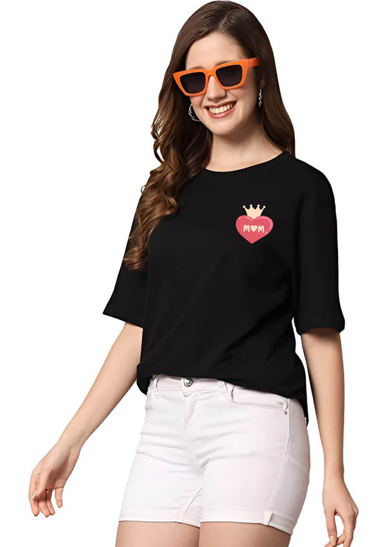 Mom's Heart Women's Oversized T-Shirt