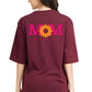 Mom Women's Oversized Front & Back Print T-Shirt