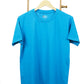 Men's Plain Electric Blue Cotton T-Shirt