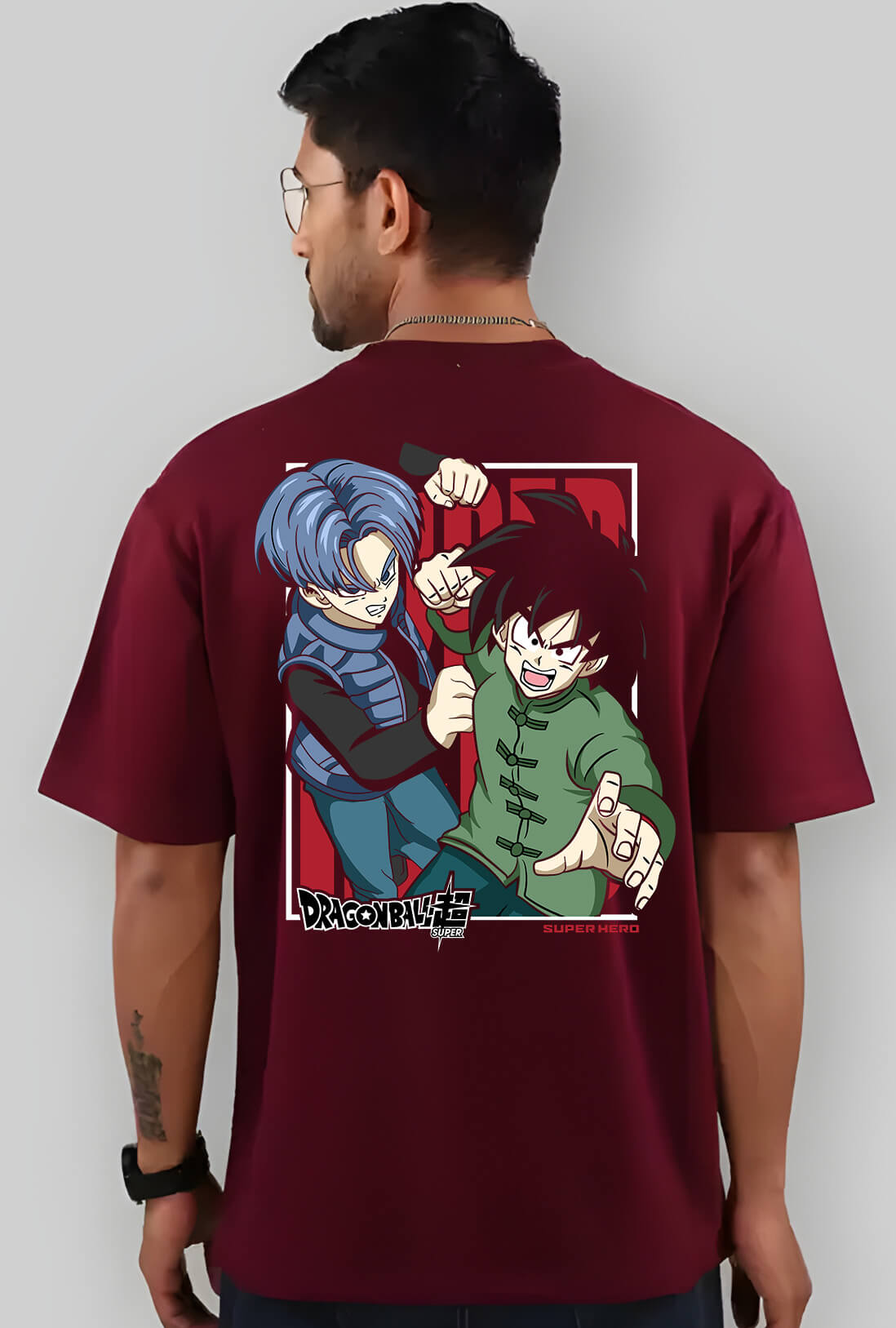 Dragon Ball GT Men's Back Print Oversized T-Shirt