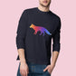 Colorful Fox Men's Full Sleeve Cotton T-Shirt