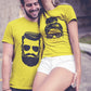 Man & Woman Design Couple Cotton T-Shirt