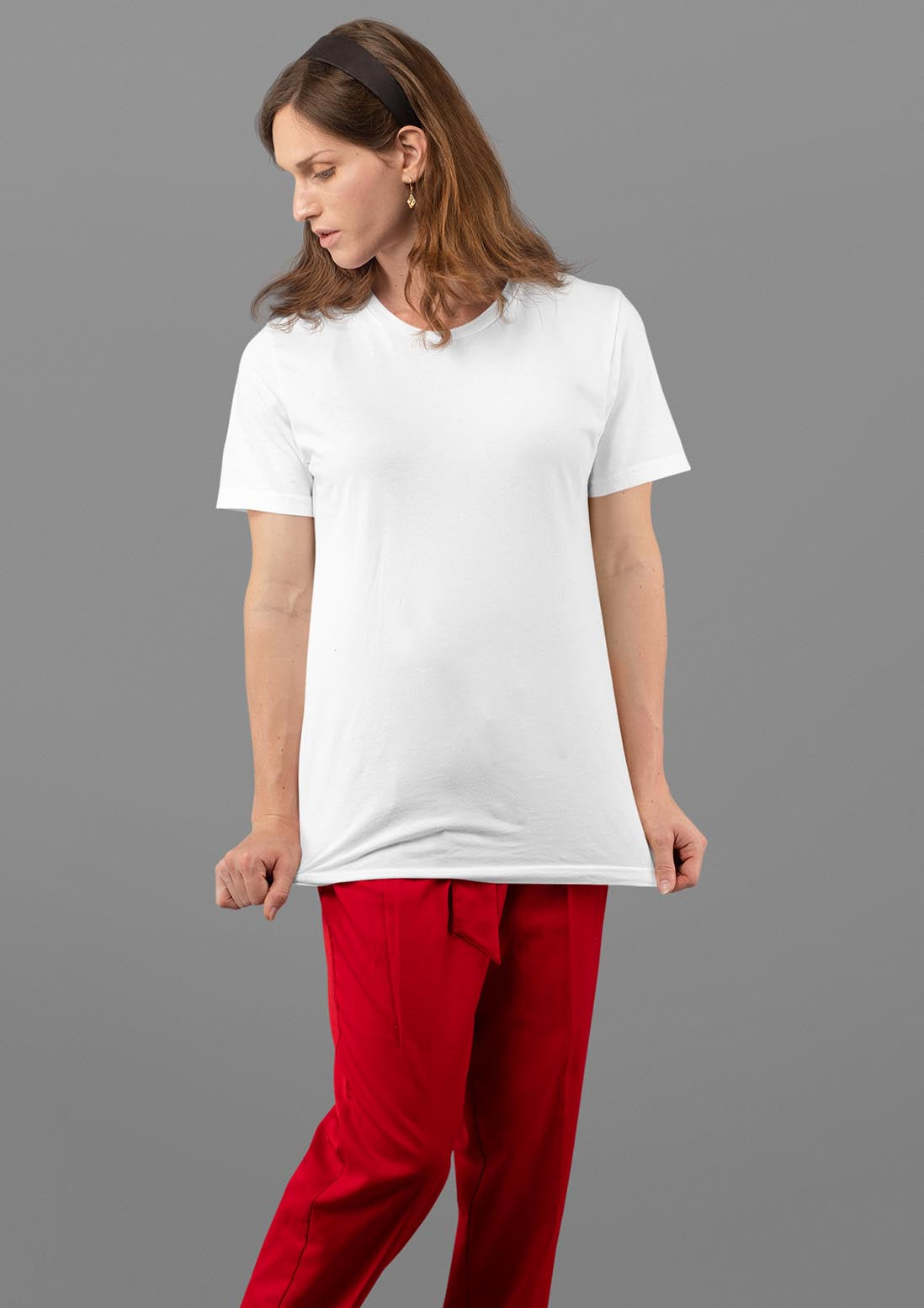 Women's White Cotton T-Shirt