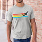 Colorful Stripes Of Plane Men's Cotton T-Shirt