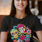 Sugar Skulls Design Women's Cotton T-Shirt