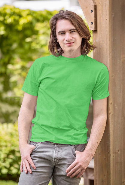 Men's  Kelly Green Cotton T-Shirt