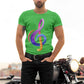 Colorful Music Sign Men's Cotton T-Shirt