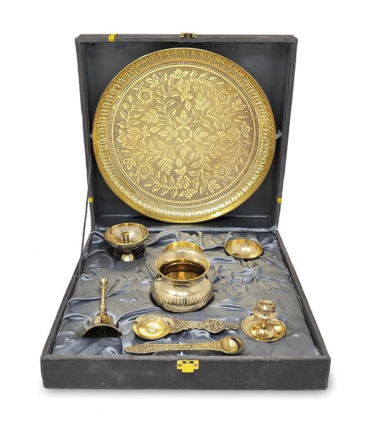 Brass Pooja Thali Set