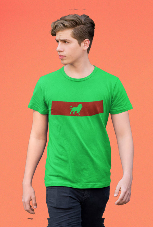 Lion Men's Kelly Green Cotton T-Shirt