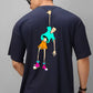 Vintage Animation Men's Back Print Oversized T-Shirt
