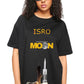 Chandrayaan 3 Women's Oversized Black T-Shirt