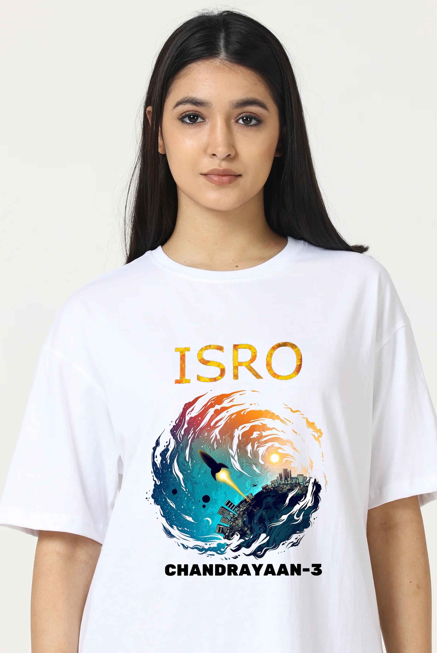 ISRO Chandrayaan 3 Women's Oversized T-Shirt