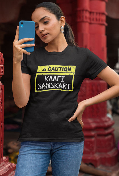 Kaafi Sanskari Women's Cotton T-Shirt