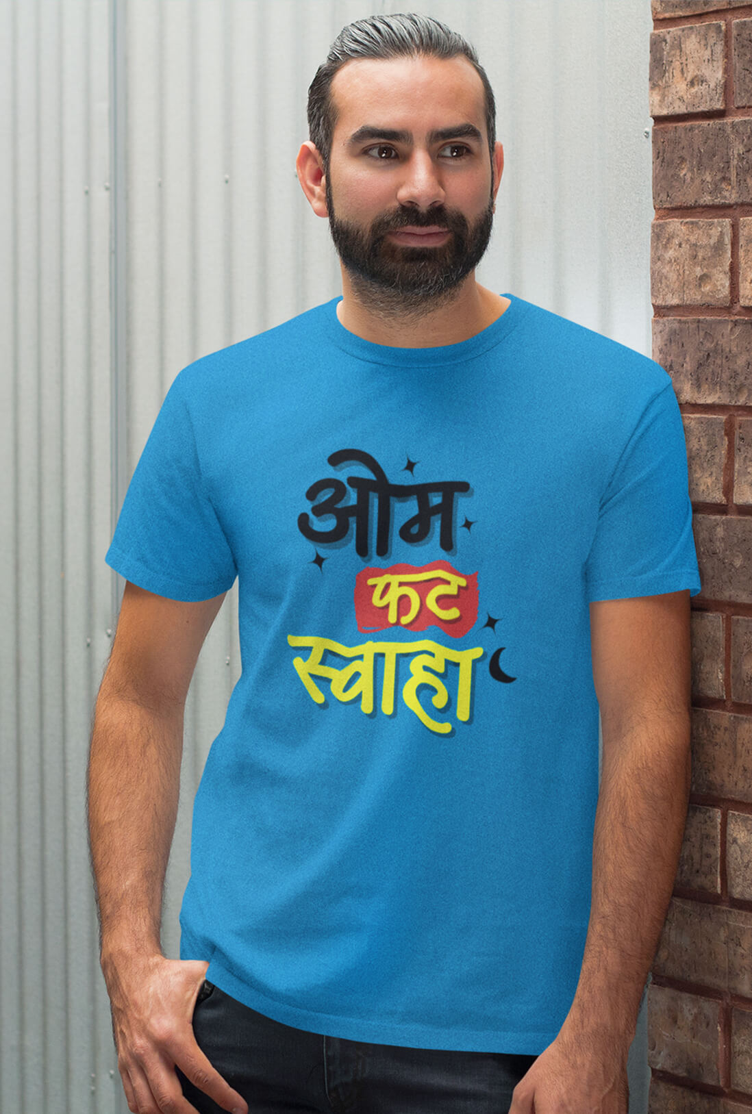 Om Fat Swaha Men's Cotton T-Shirt