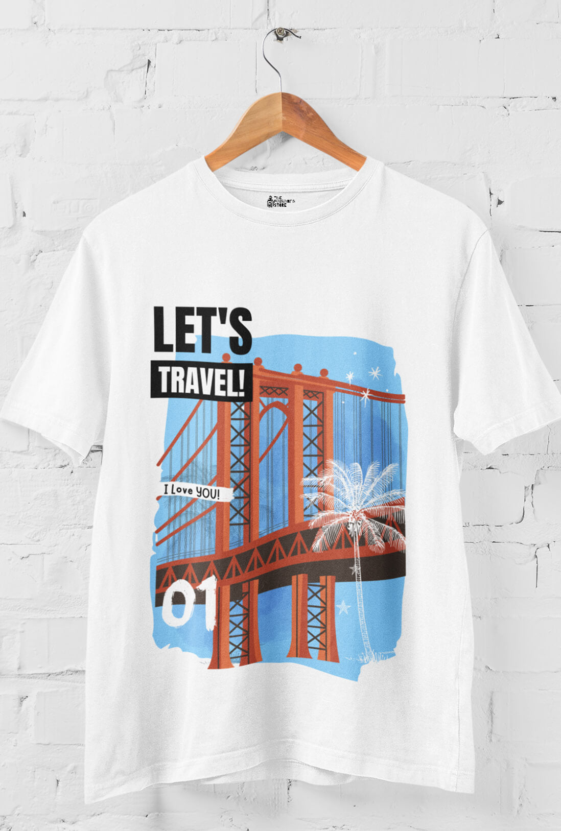 Let's Travel  Men's Cotton T-Shirt