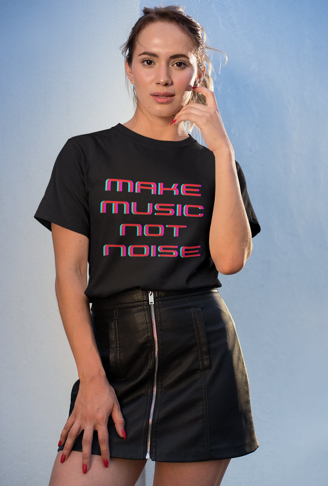 Make Music Not Noise Women's Cotton T-Shirt