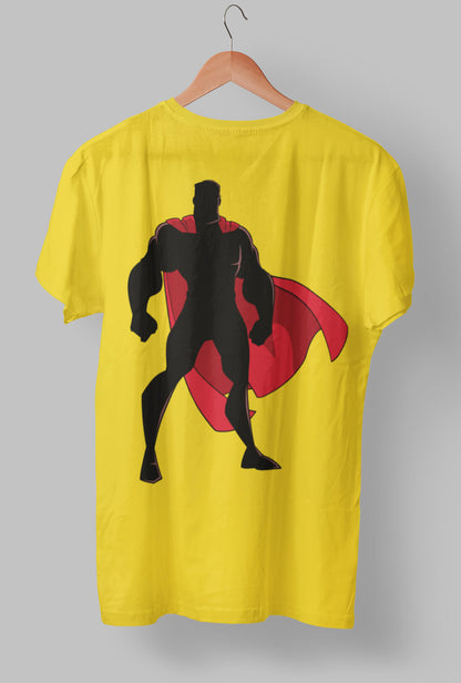 Superhero Character Men's Back Print T-Shirt