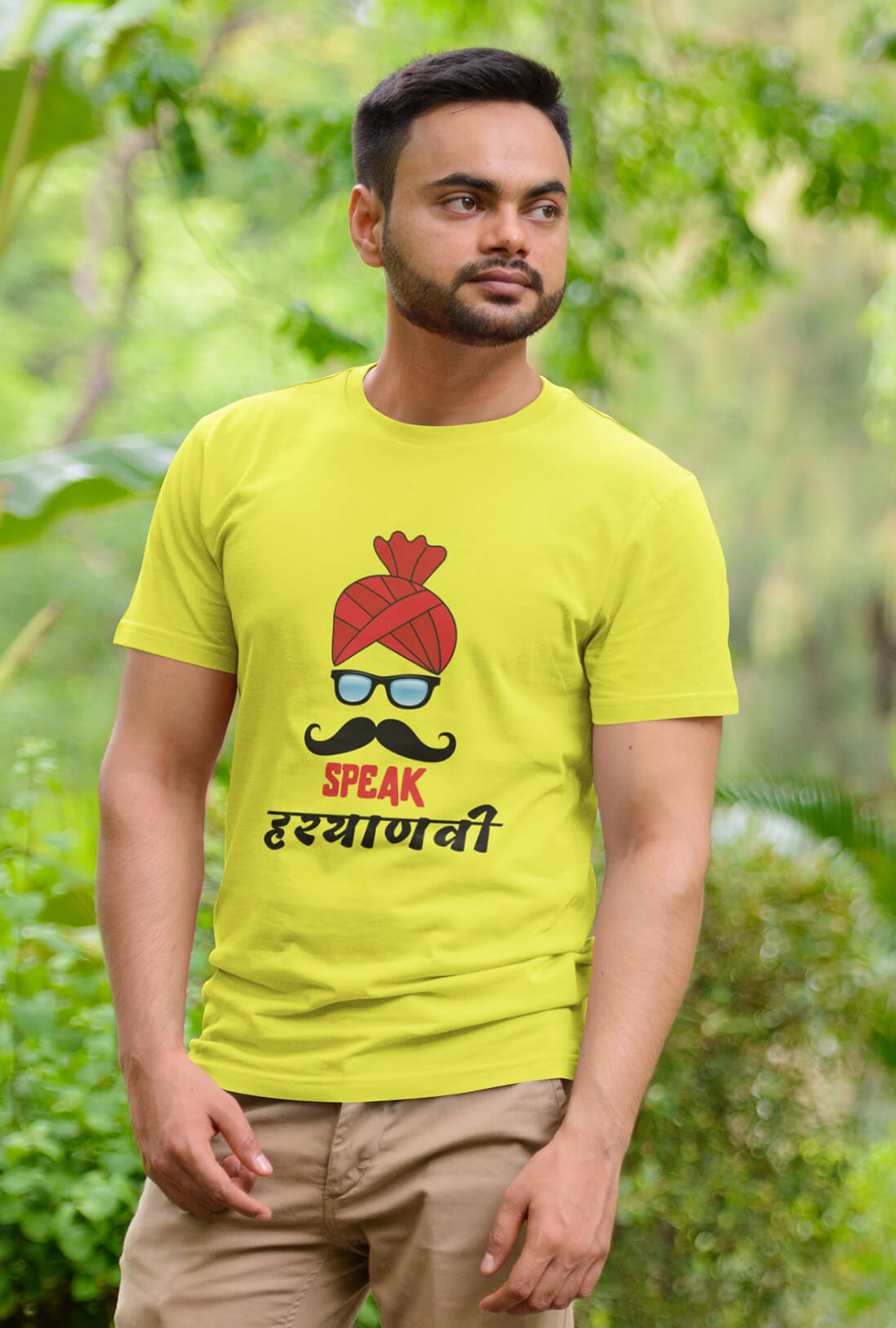 Speak Haryanvi Men's Cotton T-Shirt