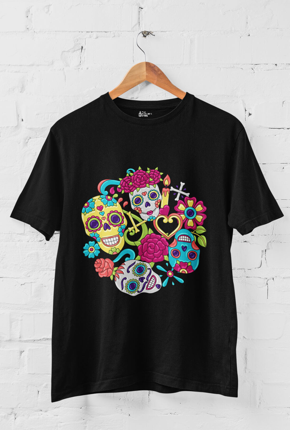 Sugar Skulls Design Men's Cotton T-Shirt