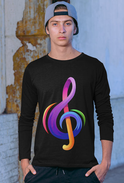 Big Sign Of Music Men's Full Sleeve Cotton T-Shirt