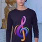 Big Sign Of Music Men's Full Sleeve Cotton T-Shirt