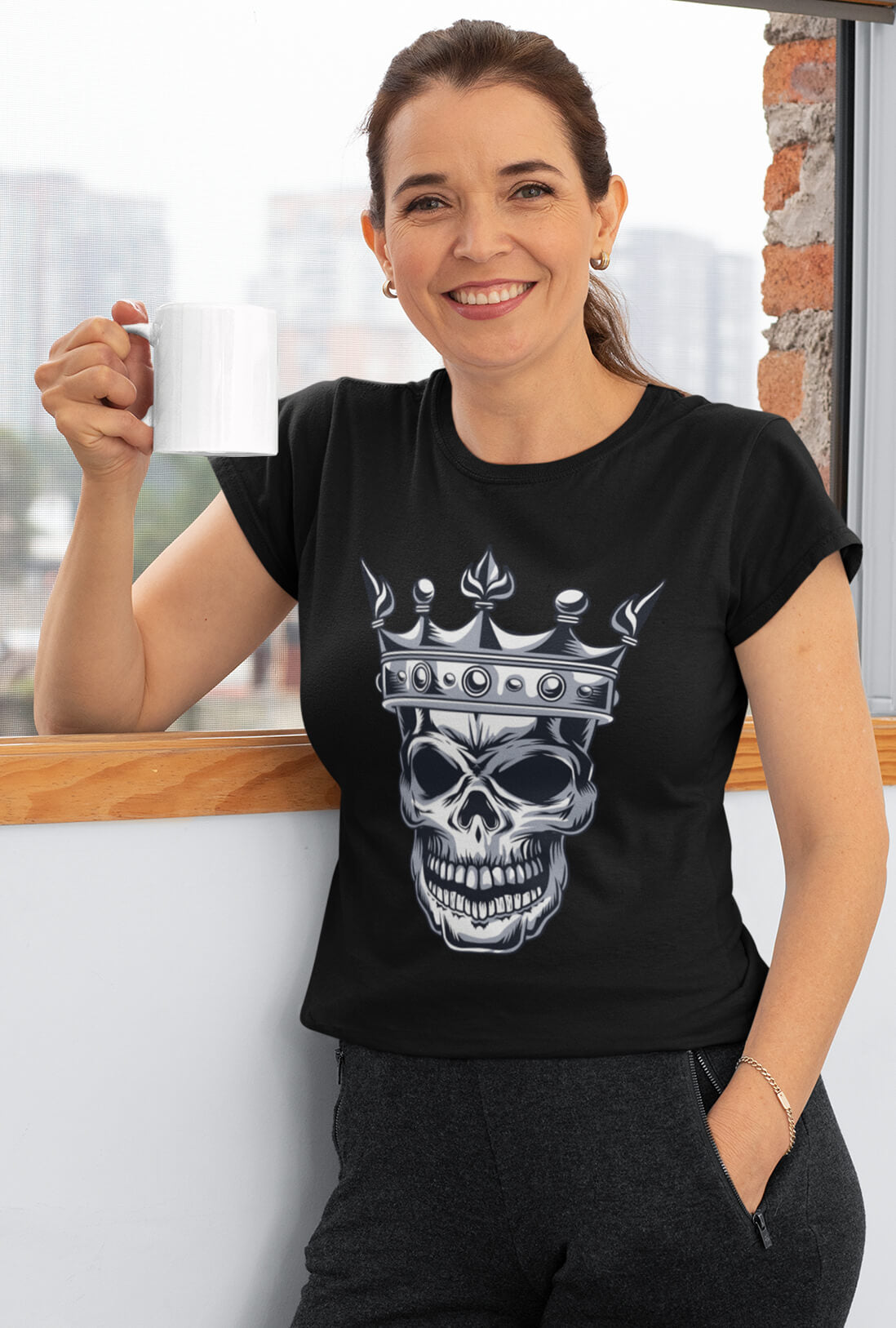 Skull Wear Crown Women's Cotton T-Shirt