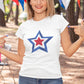 Blue White & Red Star Women's Cotton T-Shirt