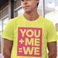 You Plus Me Equal To We Men's Cotton T-Shirt