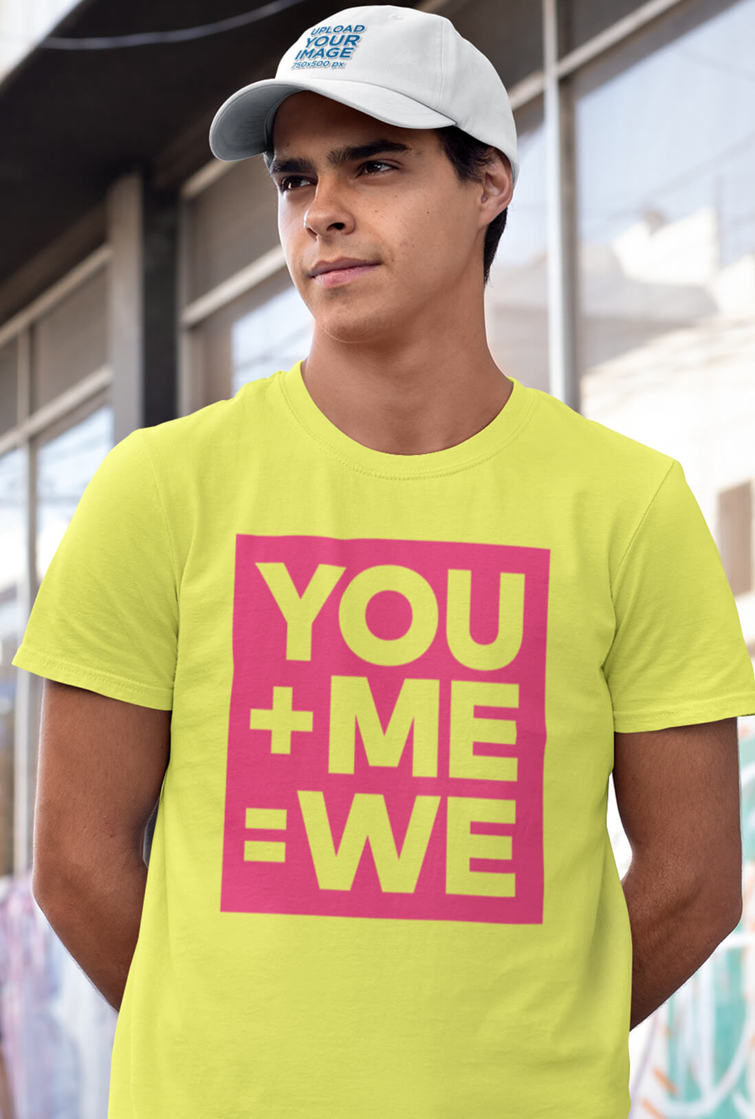 You Plus Me Equal To We Men's Cotton T-Shirt