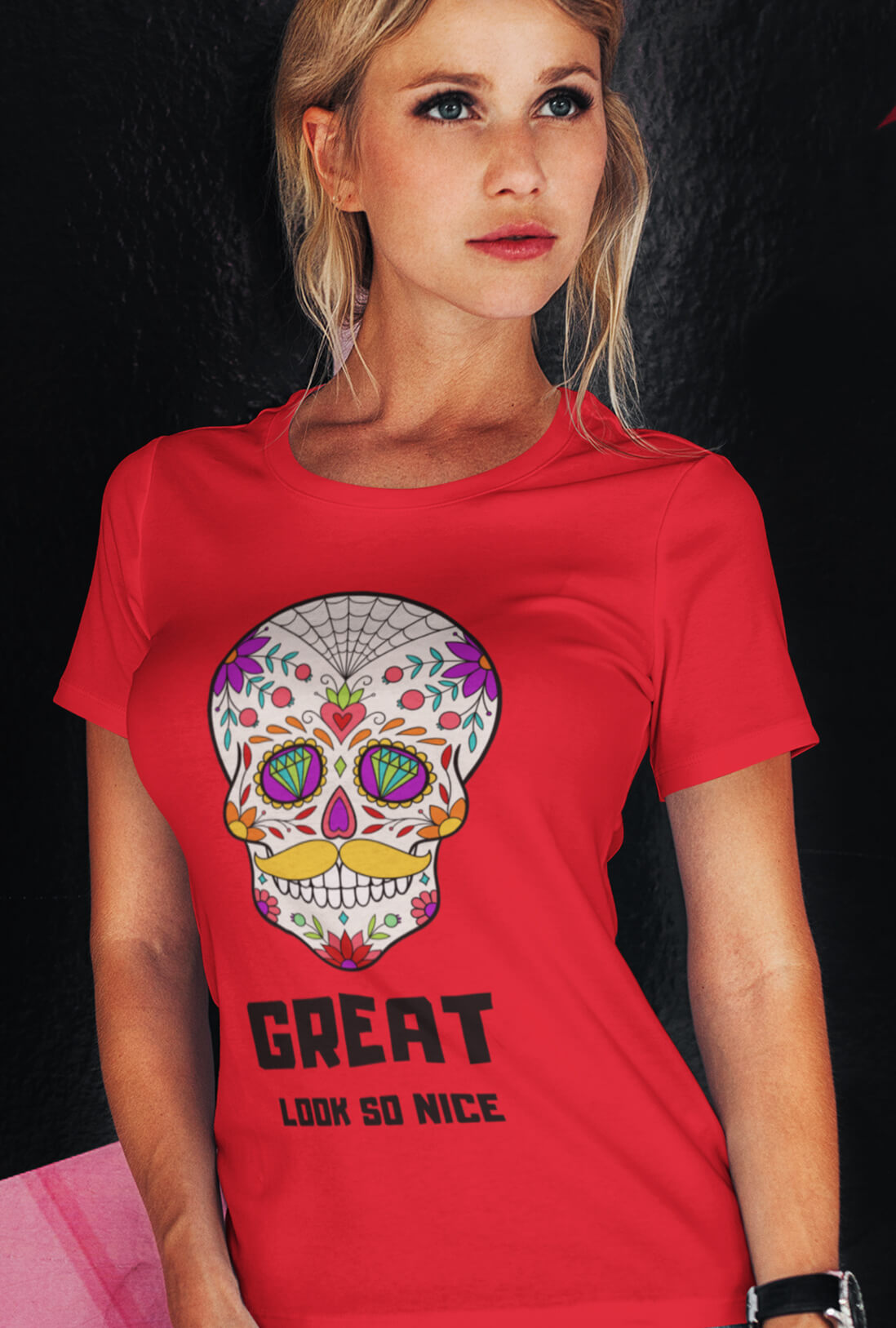 Sugar Skull Women's Cotton T-Shirt