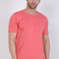 Men's Plain Peach Cotton T-Shirt