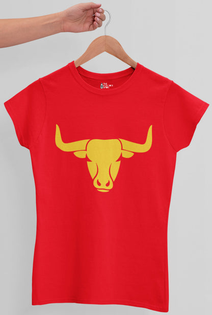 Bull Face Women's Cotton T-Shirt