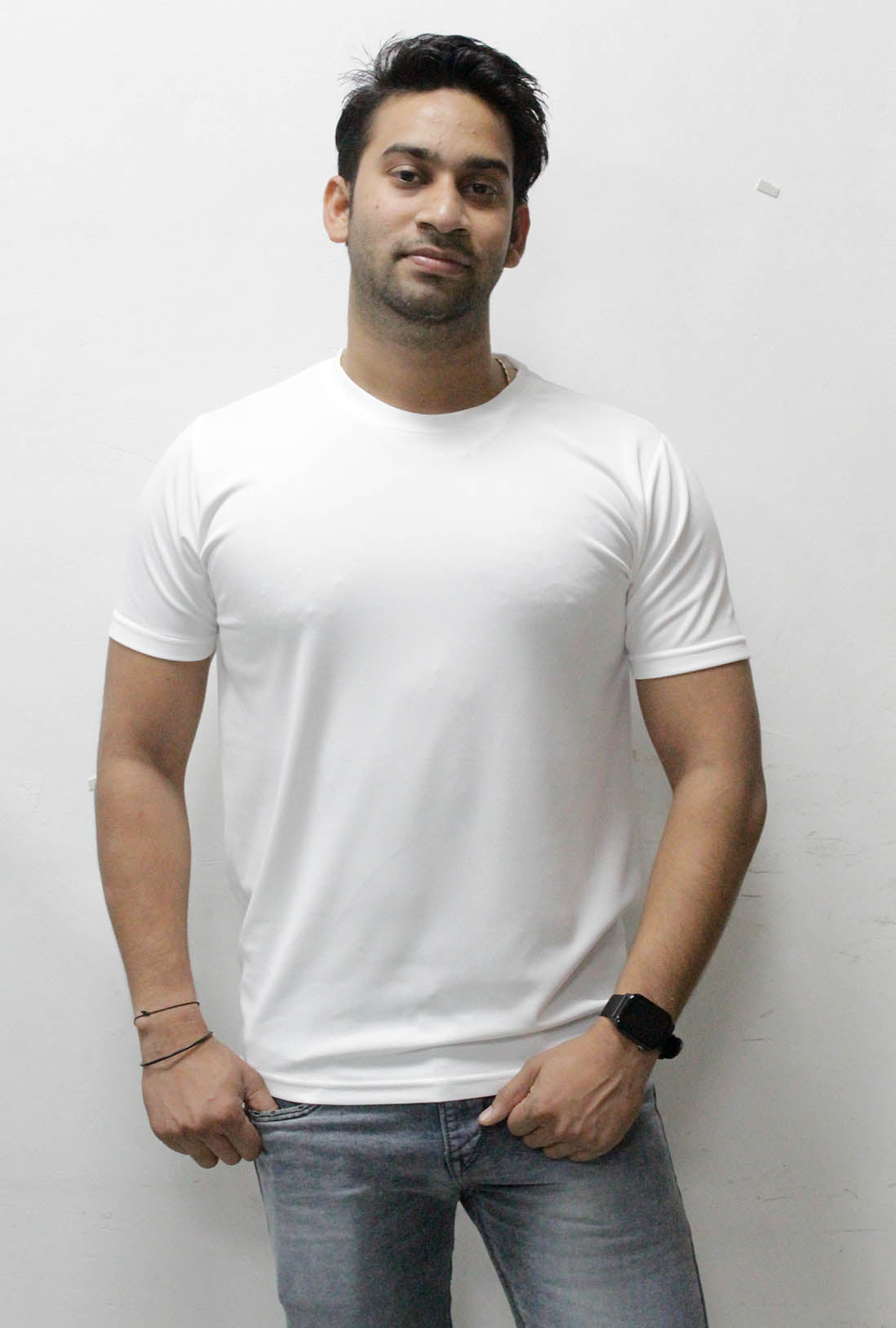 Men's White Active Wear T-Shirt