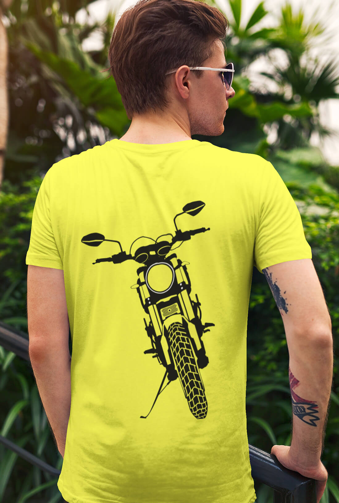 Bike Men's Front Back Printed T-Shirt